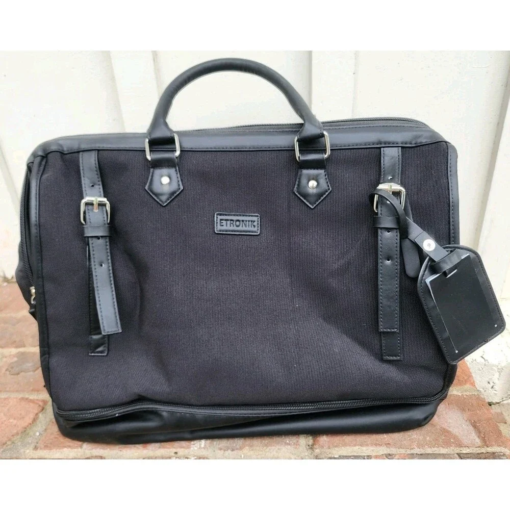 ETRONIK Weekender Overnight Bag for Women, Large Travel Duffle Bag with Shoe Com